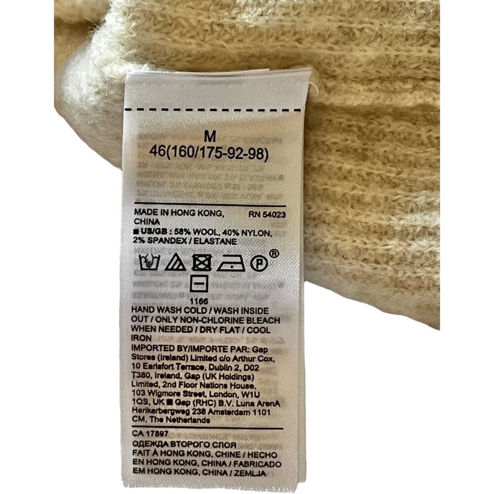Banana Republic Womens Beige Ribbed Knit Sweater Medium - Picture 8 of 12